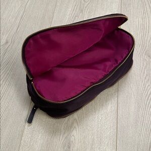 NWT GAP nylon bag purple with pink gold zippered pockets new toiletries bag